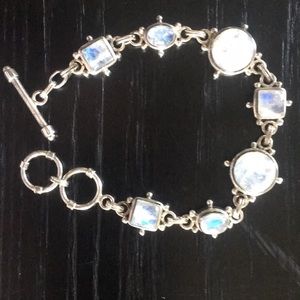 Artisan 925 Sterling Silver and Moonstone Bracelet